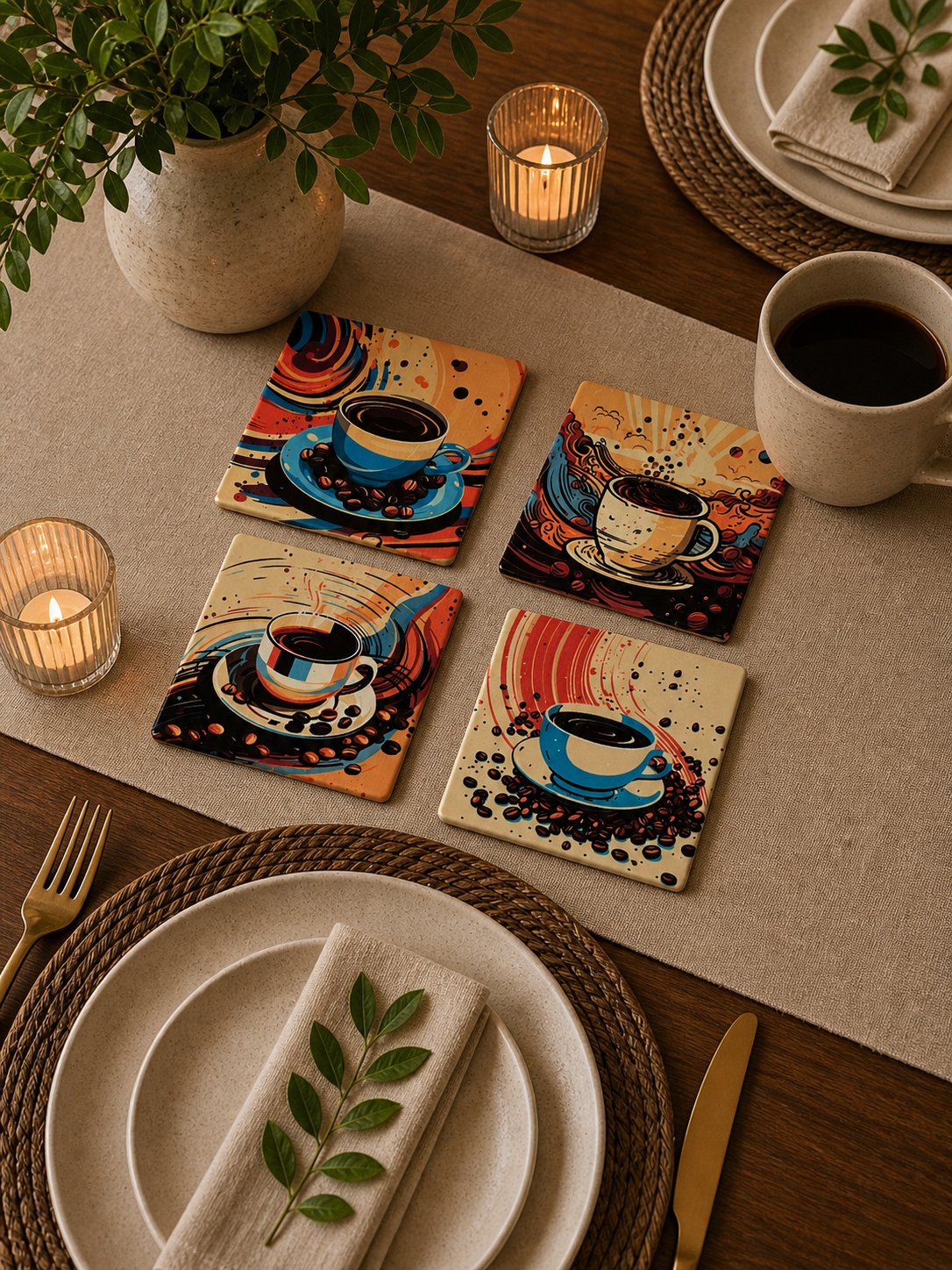 4-Image Coaster Set