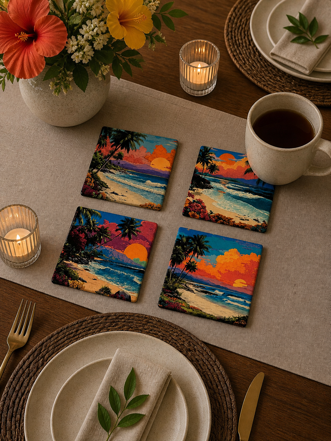 4-Image Coaster Set